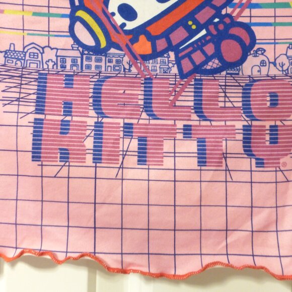 HELLO KITTY x SHEIN pink stretchy baby tee crop top - Picture 5 of 6